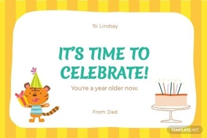 Funny Birthday Card Template For Daughter