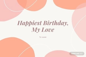 Romantic Birthday Card Template For Wife