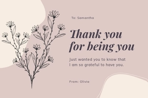Just Because Greeting Card Template