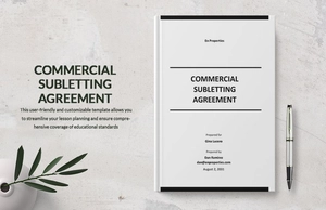 Commercial Subletting Agreement Template