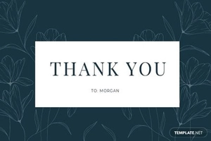 Floral Just Because Card Template