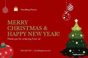 Business Holiday Thank You Card Template