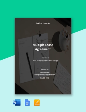 Multiple Tenant Lease Agreement Template