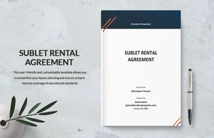 Sublet Rental Agreement Template