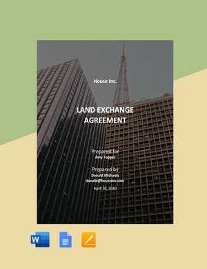 Land Exchange Agreement Template Land Exchange Agreement Template