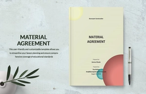 Sample Material Agreement Template
