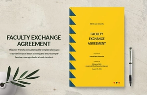 Faculty Exchange Agreement Template Faculty Exchange Agreement Template