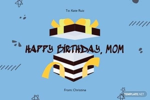 Creative Birthday Card Template For Mom