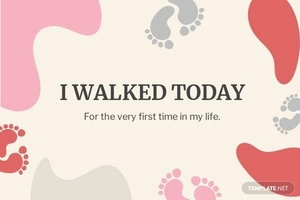 Baby Girl Milestone Card Template