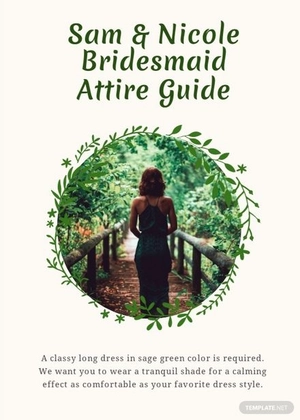 Attire Guide Bridesmaid Card Template