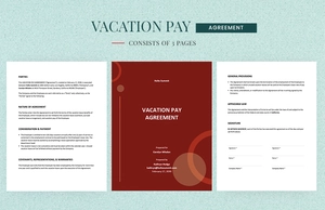 Vacation Pay Agreement Template
