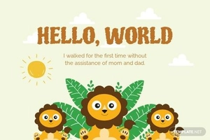 Baby Milestone Card Template
