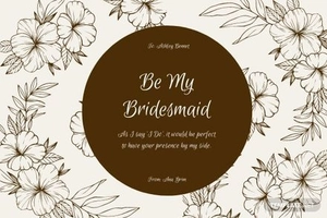 Will You Be My Bridesmaid Card Template