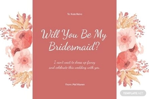 Bridesmaid Proposal Card Template