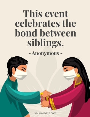 Raksha Bandhan Quote Flyer Template