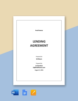Lending Agreement Template
