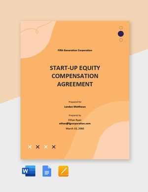 Start-Up Equity Compensation Agreement Template Start-Up Equity Compensation Agreement Template