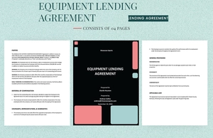 Equipment Lending Agreement Template