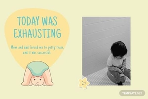 Funny Baby Milestone Card Template