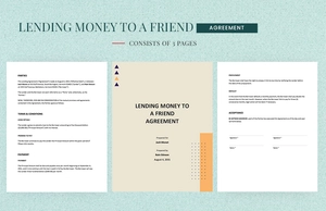 Lending Money To A Friend Agreement Template Lending Money To A Friend Agreement Template