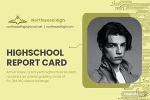 Homeschool Highschool Report Card Template
