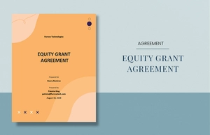 Equity Grant Agreement Template Equity Grant Agreement Template