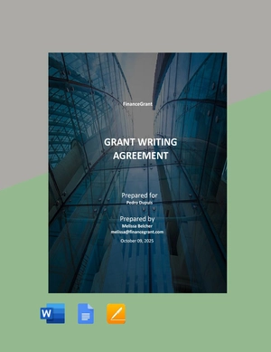 Grant Writing Agreement Template Grant Writing Agreement Template