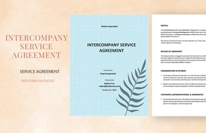 Simple Intercompany Service Agreement Template