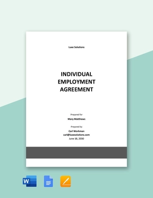 Individual Employment Agreement Template