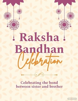 Modern Raksha Bandhan Flyer Template