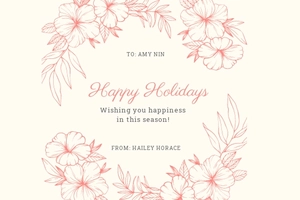 Happy Holidays Postcard Template