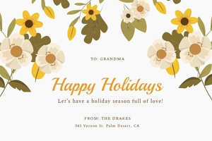 Holiday Photo Postcard Template