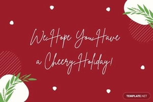 Family Holiday Postcard Template