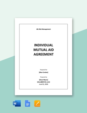 Individual Mutual Aid Agreement Template