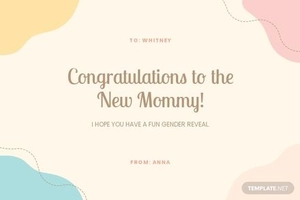 Gender Neutral Baby Prediction Card Template