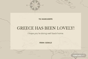 Vintage Travel Postcard Template