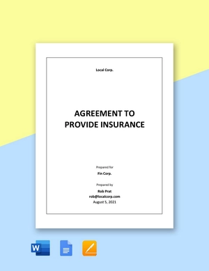 Agreement To Provide Insurance Template Agreement To Provide Insurance Template