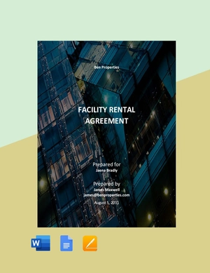 Facility Rental Agreement Template