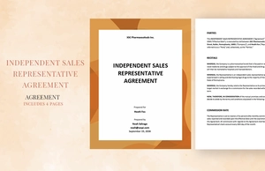 Independent Sales Representative Agreement Template