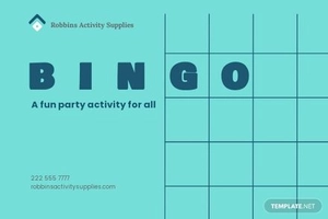 Sample Bingo Card Template