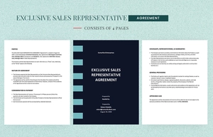 Exclusive Sales Representative Agreement Template