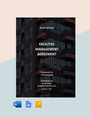 Facilities Management Agreement Template