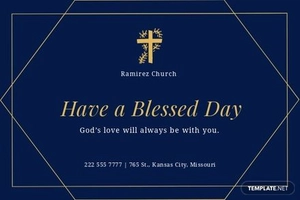 Sample Church Postcard Template