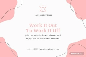 Modern Fitness Postcard Template