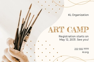 Art Camp Postcard Template