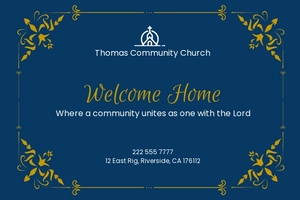 Modern Church Postcard Template