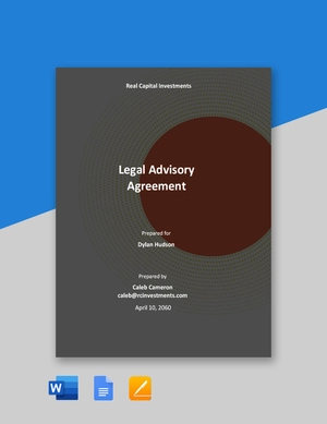 Legal Advisory Agreement Template Legal Advisory Agreement Template