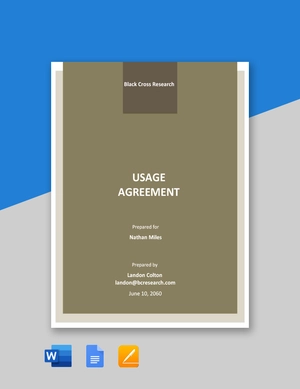 Basic Usage Agreement Template