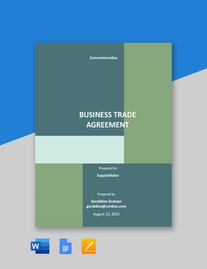 Business Trade Agreement Template