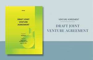 Draft Joint Venture Agreement Template
